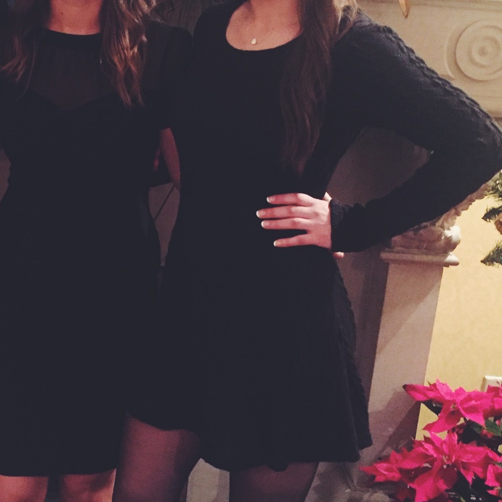 Winter soft black dress
